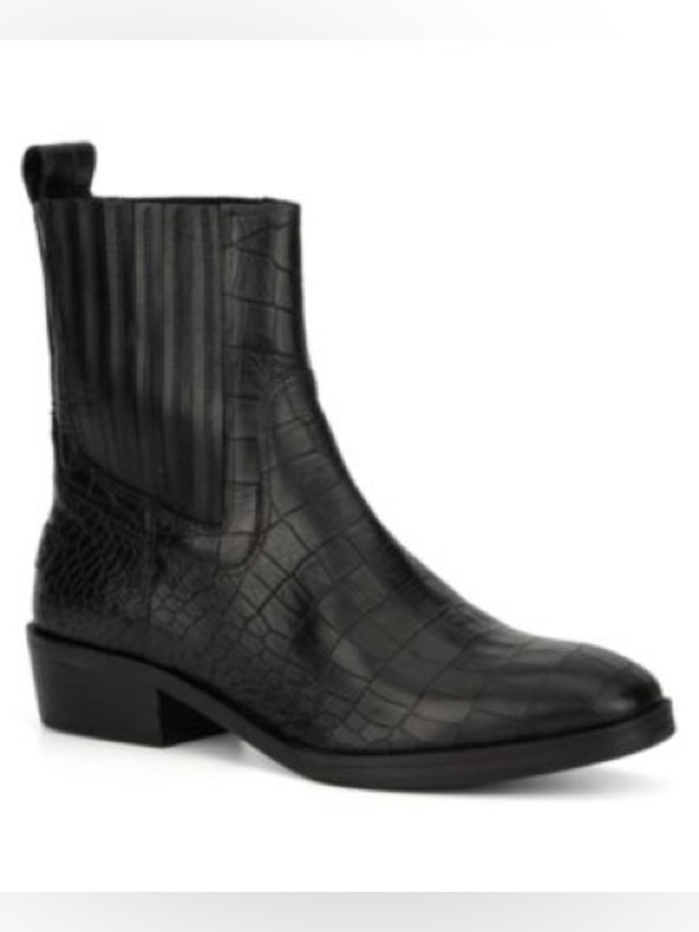 Women’s VINTAGE FOUNDRY CO Main crocodile embossed leather boots- Size 8.5 - Picture 1 of 7